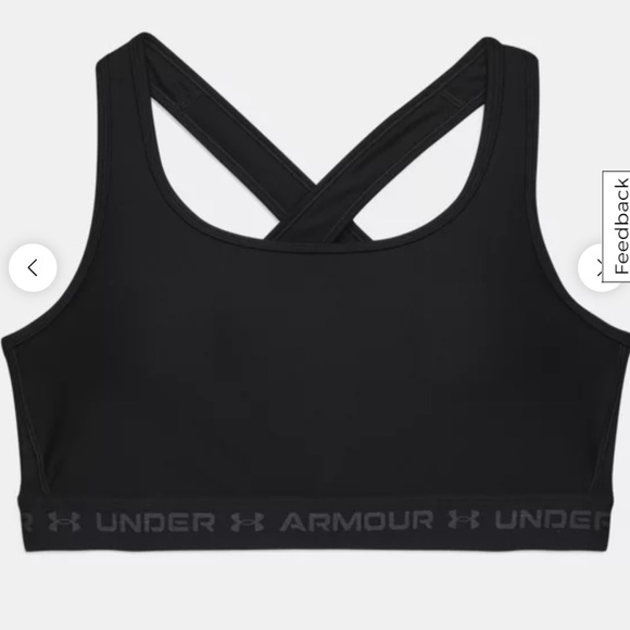 Under Armour Women’s Armour Mid-Crossback Sports Bra, Black, Size 3X - NWT! - Picture 3 of 6